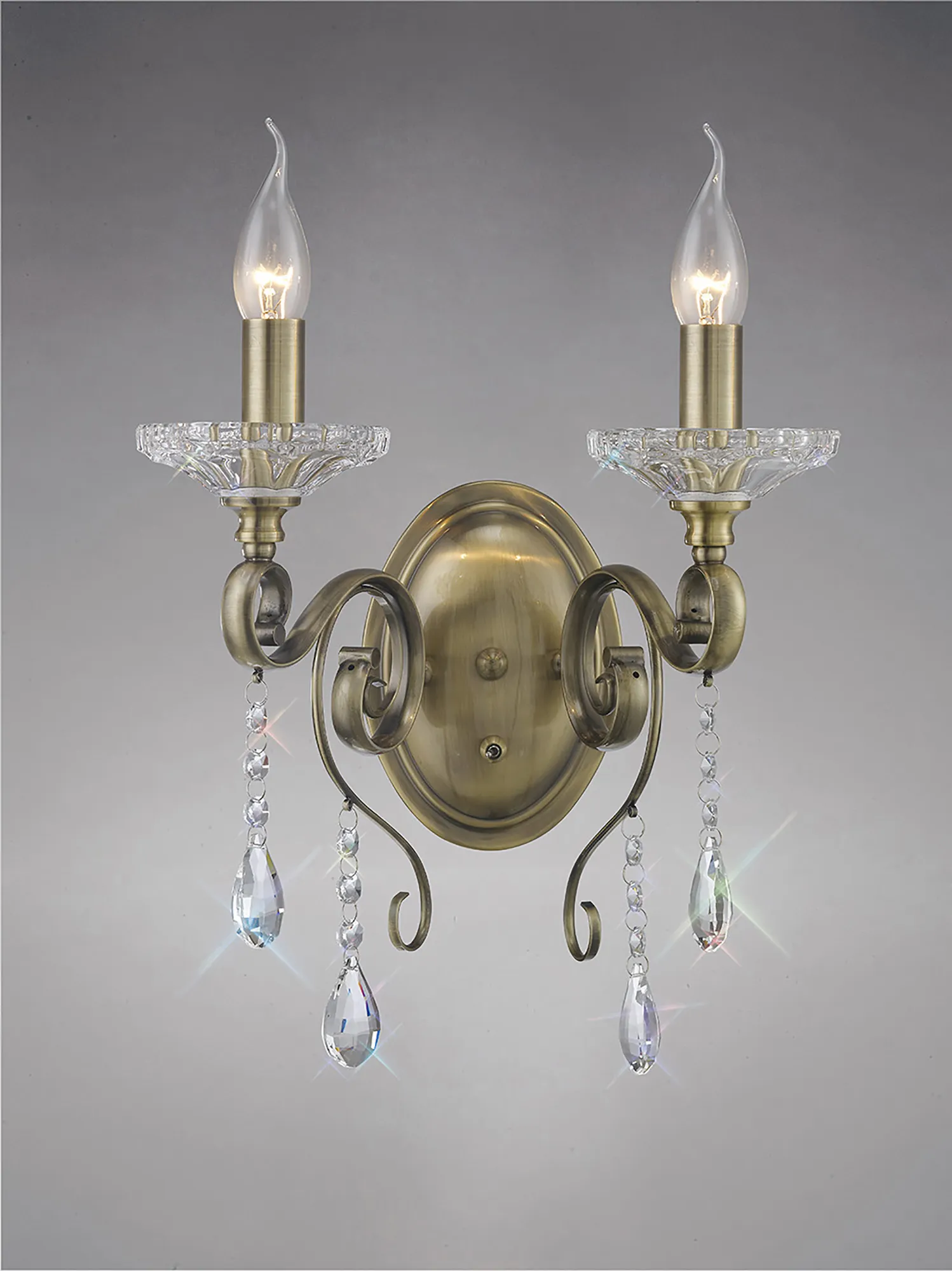 Libra Crystal Wall Lights Diyas Armed Wall Lights